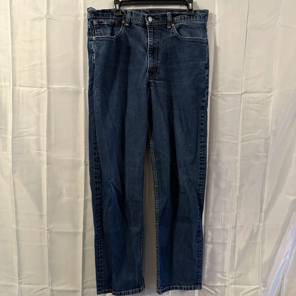 Levis 550 Jeans Mens 38x34 (fits 36x32.5) Blue Denim Pants‎